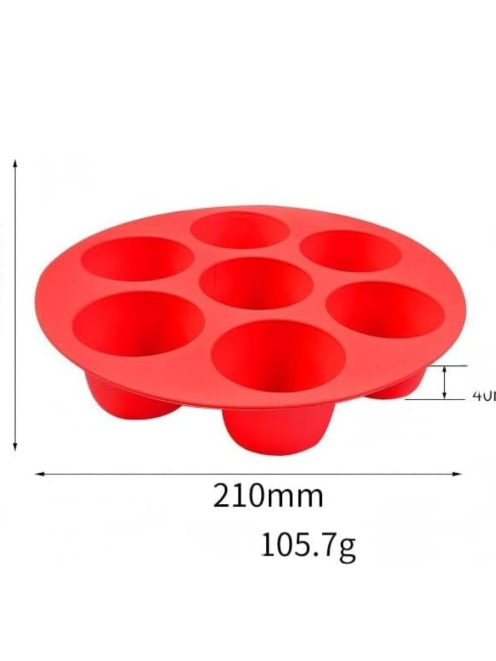 Black Nonstick 7 Cup Silicone Liner - Picture 2 of 4